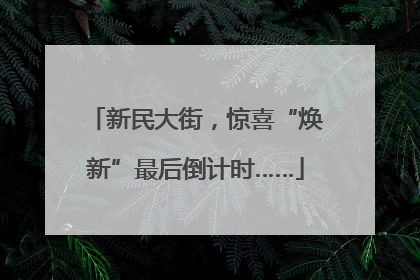 新民大街，惊喜“焕新”最后倒计时……