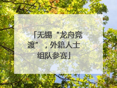 无锡“龙舟竞渡”，外籍人士组队参赛