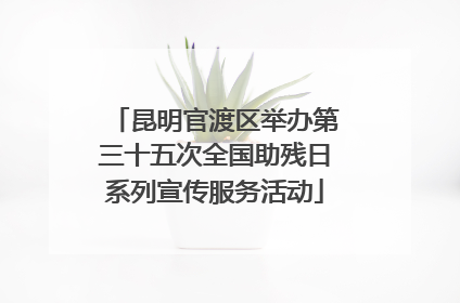 昆明官渡区举办第三十五次全国助残日系列宣传服务活动