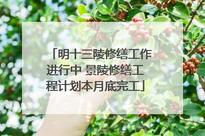 明十三陵修缮工作进行中 景陵修缮工程计划本月底完工