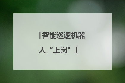 智能巡逻机器人“上岗”