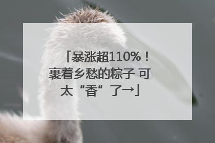 暴涨超110%！裹着乡愁的粽子 可太“香”了→