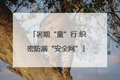 暑期“童”行 织密防溺“安全网”