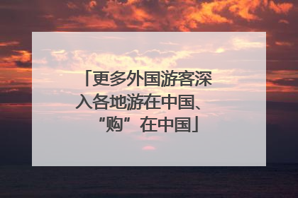 更多外国游客深入各地游在中国、“购”在中国
