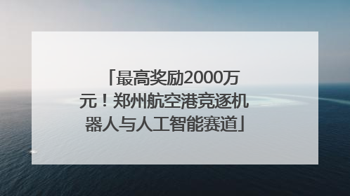 最高奖励2000万元！郑州航空港竞逐机器人与人工智能赛道