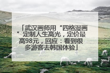 武汉画师用“四格漫画”定制人生高光，定价最高98元，回应：看到很多游客去韩国体验