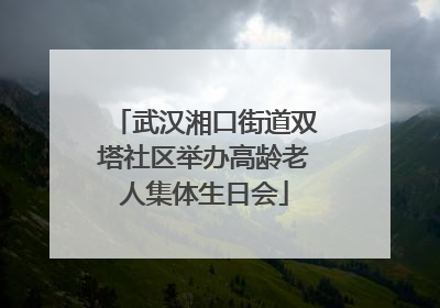 武汉湘口街道双塔社区举办高龄老人集体生日会