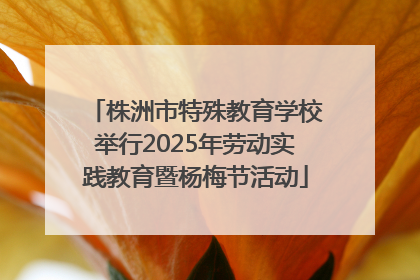 株洲市特殊教育学校举行2025年劳动实践教育暨杨梅节活动