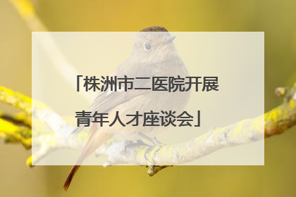株洲市二医院开展青年人才座谈会