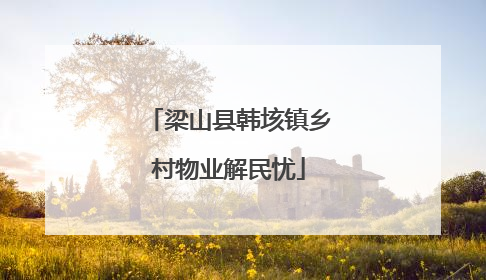 梁山县韩垓镇乡村物业解民忧