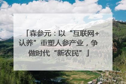 森参元：以“互联网+认养”重塑人参产业，争做时代“新农民”