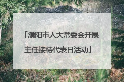 濮阳市人大常委会开展主任接待代表日活动