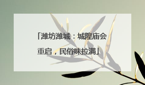 潍坊潍城：城隍庙会重启，民俗味拉满