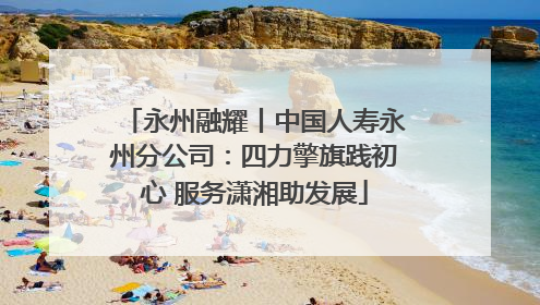 永州融耀丨中国人寿永州分公司：四力擎旗践初心 服务潇湘助发展