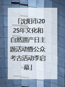 沈阳市2025年文化和自然遗产日主题活动暨公众考古活动季启幕