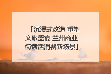 沉浸式改造 重塑文旅盛宴 兰州商业街盘活消费新场景