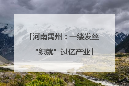 河南禹州：一缕发丝“织就”过亿产业