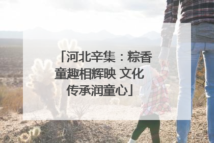 河北辛集：粽香童趣相辉映 文化传承润童心