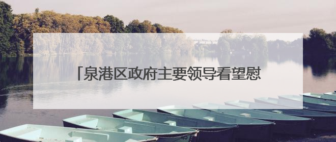 泉港区政府主要领导看望慰问老党员、生活困难党员