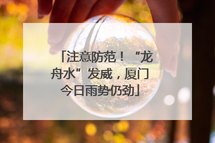 注意防范！“龙舟水”发威，厦门今日雨势仍劲