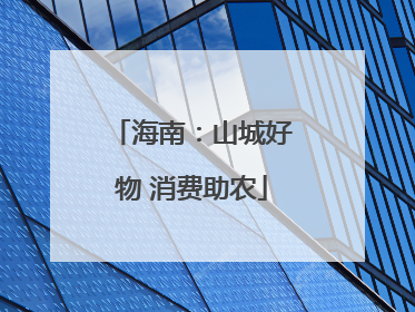 海南：山城好物 消费助农