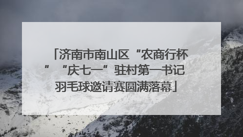 济南市南山区“农商行杯”“庆七一”驻村第一书记 羽毛球邀请赛圆满落幕
