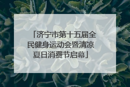 济宁市第十五届全民健身运动会暨清凉夏日消费节启幕
