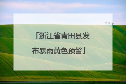 浙江省青田县发布暴雨黄色预警