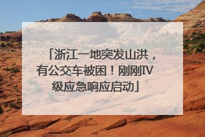 浙江一地突发山洪，有公交车被困！刚刚Ⅳ级应急响应启动