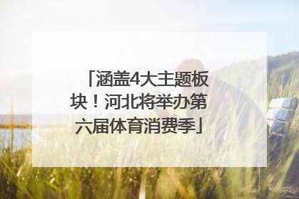 涵盖4大主题板块！河北将举办第六届体育消费季