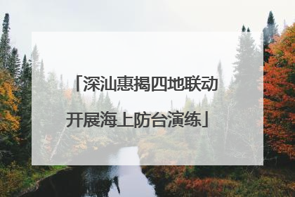深汕惠揭四地联动开展海上防台演练