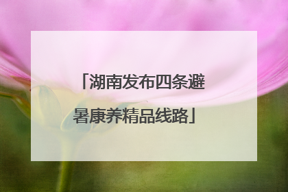湖南发布四条避暑康养精品线路