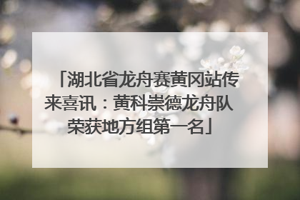 湖北省龙舟赛黄冈站传来喜讯：黄科崇德龙舟队荣获地方组第一名