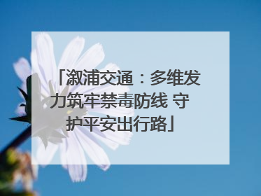 溆浦交通：多维发力筑牢禁毒防线 守护平安出行路