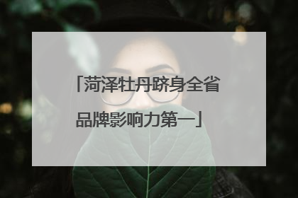 菏泽牡丹跻身全省品牌影响力第一