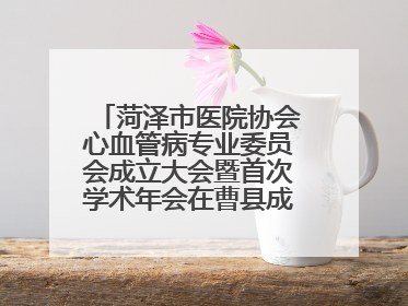 菏泽市医院协会心血管病专业委员会成立大会暨首次学术年会在曹县成功举行