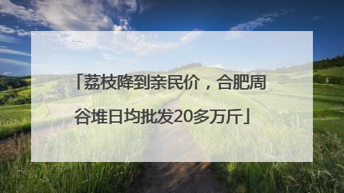 荔枝降到亲民价，合肥周谷堆日均批发20多万斤