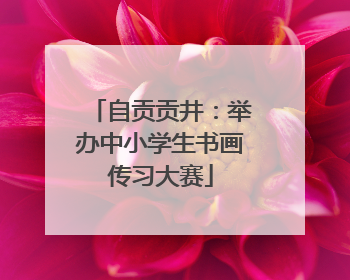 自贡贡井：举办中小学生书画传习大赛