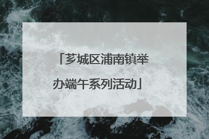 芗城区浦南镇举办端午系列活动