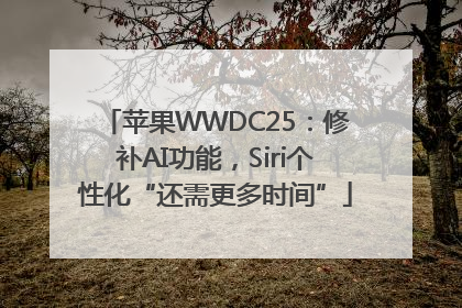 苹果WWDC25：修补AI功能，Siri个性化“还需更多时间”