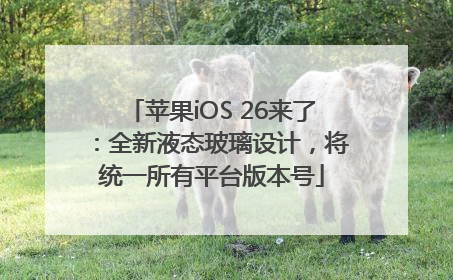 苹果iOS 26来了：全新液态玻璃设计，将统一所有平台版本号