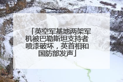 英空军基地两架军机被巴勒斯坦支持者喷漆破坏，英首相和国防部发声