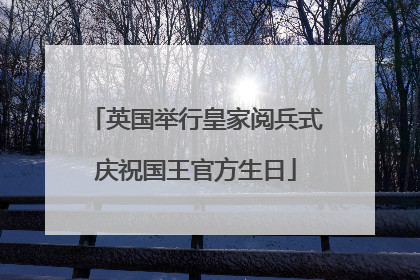 英国举行皇家阅兵式庆祝国王官方生日