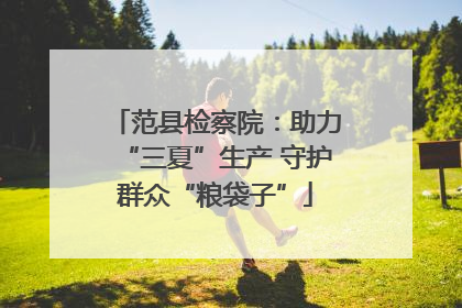 范县检察院：助力“三夏”生产 守护群众“粮袋子”
