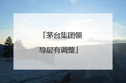茅台集团领导层有调整