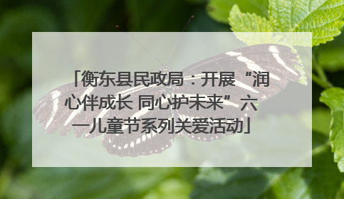 衡东县民政局：开展“润心伴成长 同心护未来”六一儿童节系列关爱活动