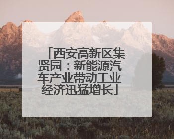 西安高新区集贤园：新能源汽车产业带动工业经济迅猛增长