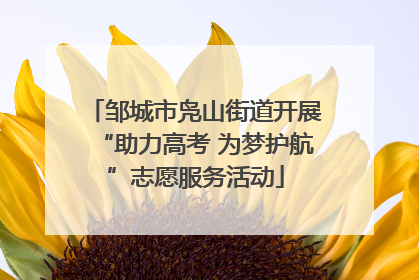 邹城市凫山街道开展“助力高考 为梦护航”志愿服务活动
