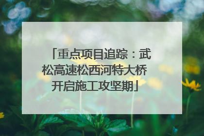 重点项目追踪：武松高速松西河特大桥开启施工攻坚期