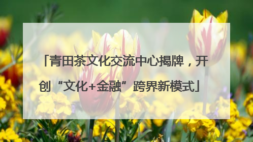 青田茶文化交流中心揭牌，开创“文化+金融”跨界新模式